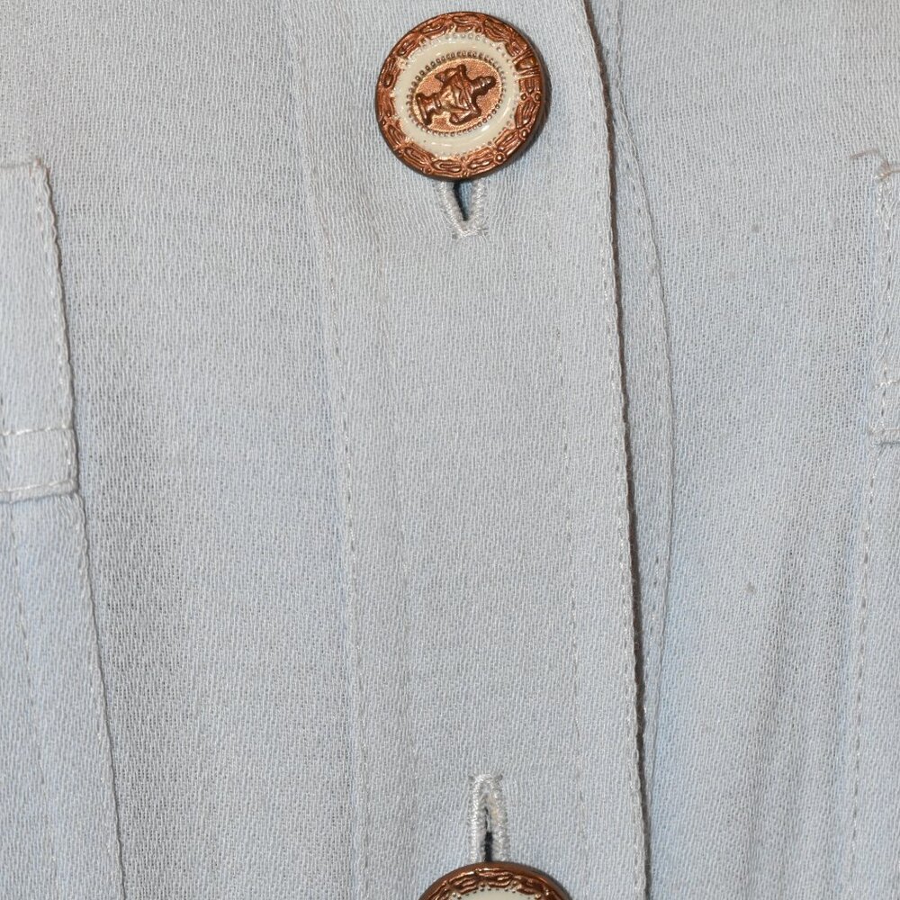Vintage Lafayette Collection light blue dress US 8 - Picture 4 of 11